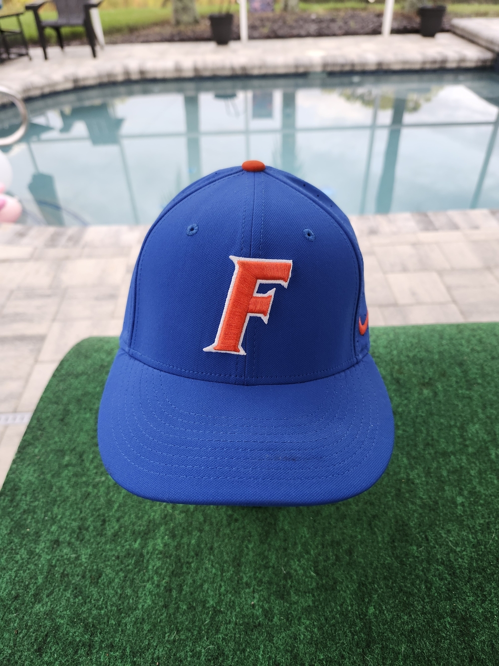 Nike Royal Blue Cap with Orange 'F' Logo